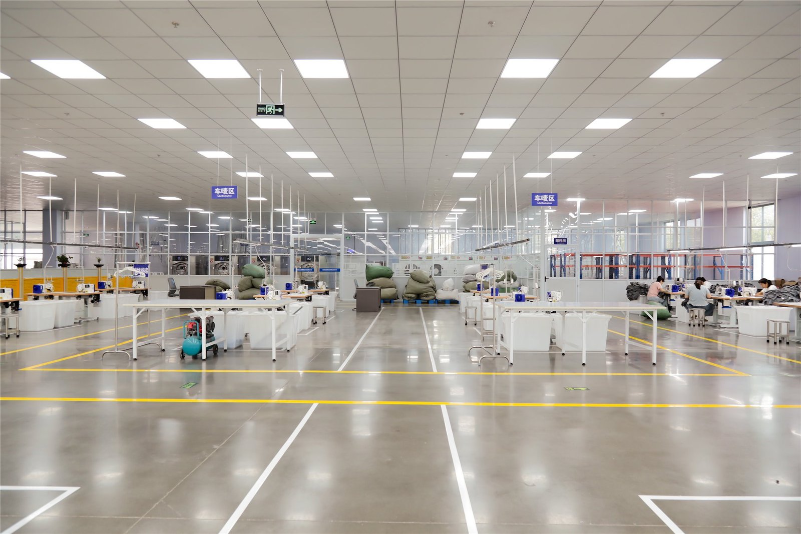 Clean factory floor