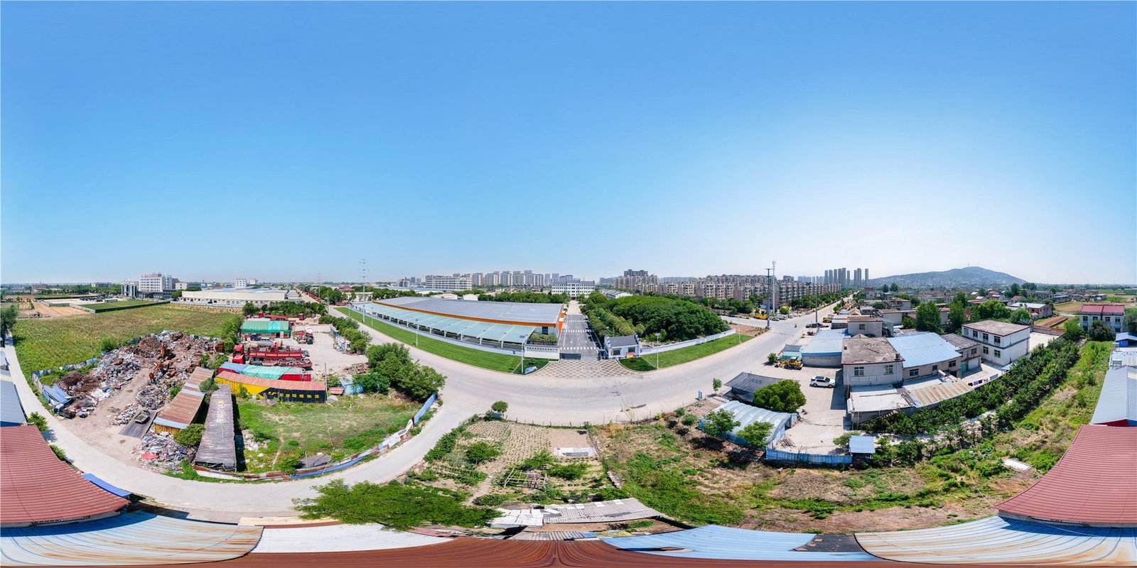 Aerial factory view