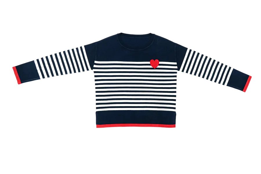 Contrast Stripe Sweater